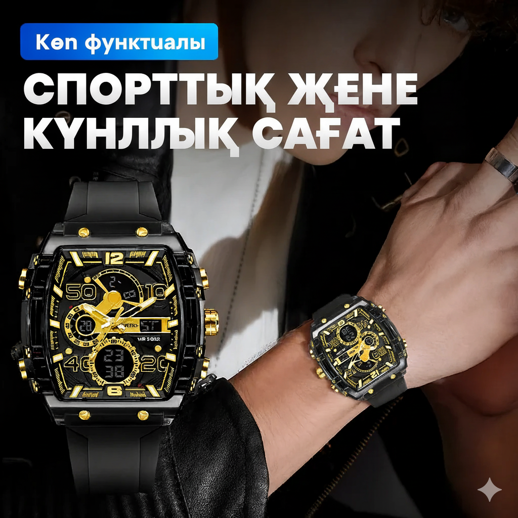 Көпфункционалды сандық сағат – спорттық және күнделікті стиль